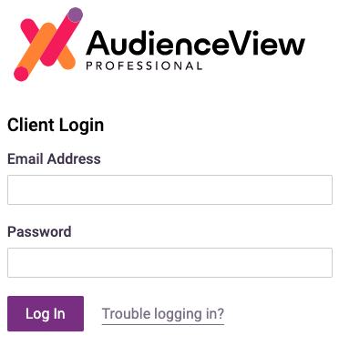 Login to AudienceView Professional & Password Help